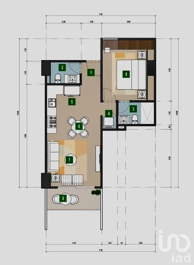 Departamento en Venta en Supermanzana 313, Benito Juárez, Quintana Roo | NEX-197085 | iad México | Foto 9 de 10