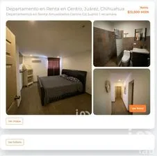 NEX-198921 - Departamento en Renta, con 1 recamara, con 1 baño, con 30 m2 de construcción en Centro, CP 32000, Chihuahua.