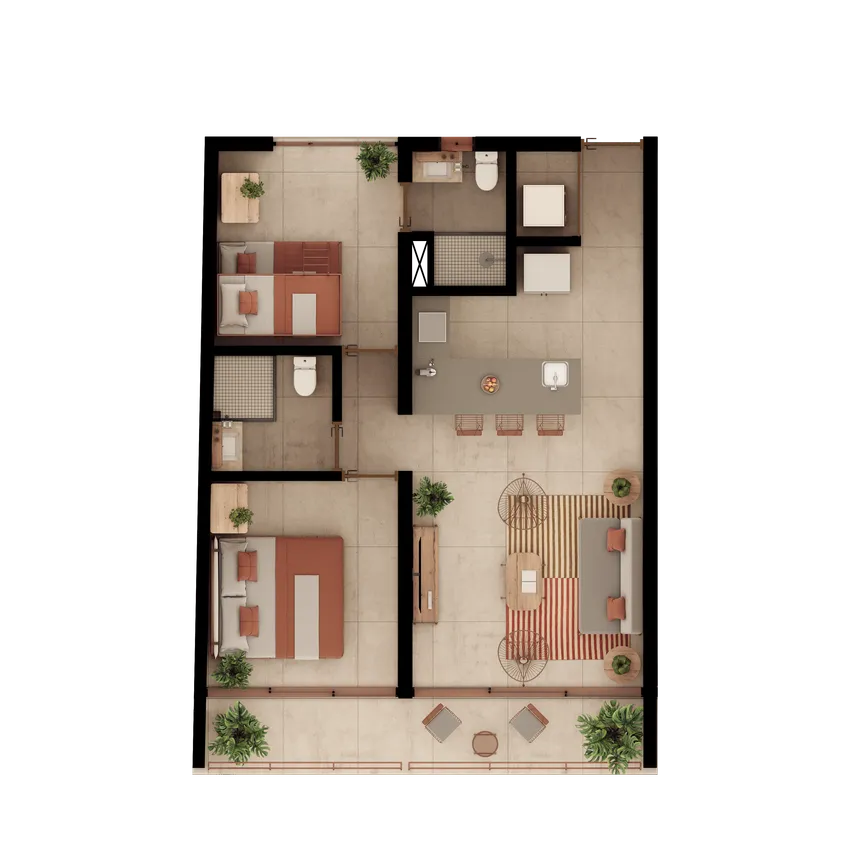 Departamento en Venta en Brisas de Zicatela, Santa María Colotepec, Oaxaca | NEX-286365 | iad México | Foto 12 de 13