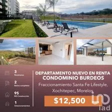 NEX-257056 - Departamento en Renta, con 3 recamaras, con 2 baños, con 96 m2 de construcción en Real Santa Fe, CP 62794, Morelos.
