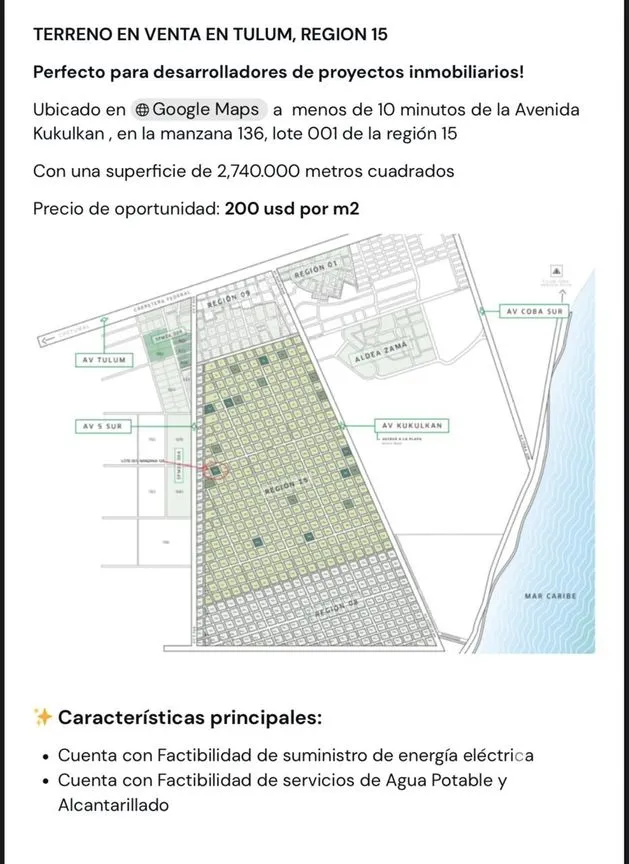 Terreno en Venta en Tulum Centro, Tulum, Quintana Roo | NEX-256057 | iad México | Foto 5 de 5