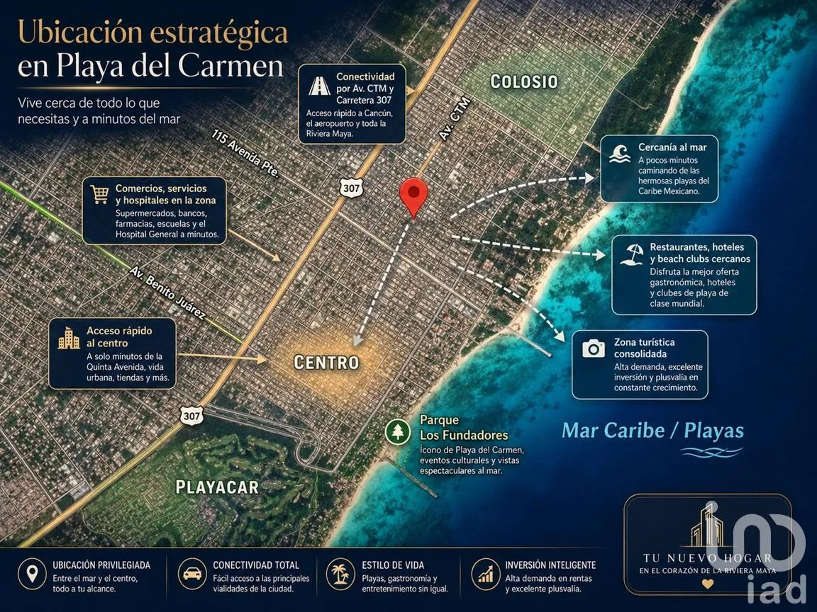 Departamento en Venta en Paraíso del Carmen, Solidaridad, Quintana Roo | NEX-299391 | iad México | Foto 2 de 21
