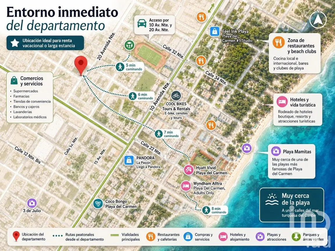 Departamento en Venta en Paraíso del Carmen, Solidaridad, Quintana Roo | NEX-299391 | iad México | Foto 1 de 21