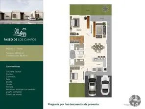 NEX-253328 - Casa en Venta, con 2 recamaras, con 2 baños, con 98 m2 de construcción.
