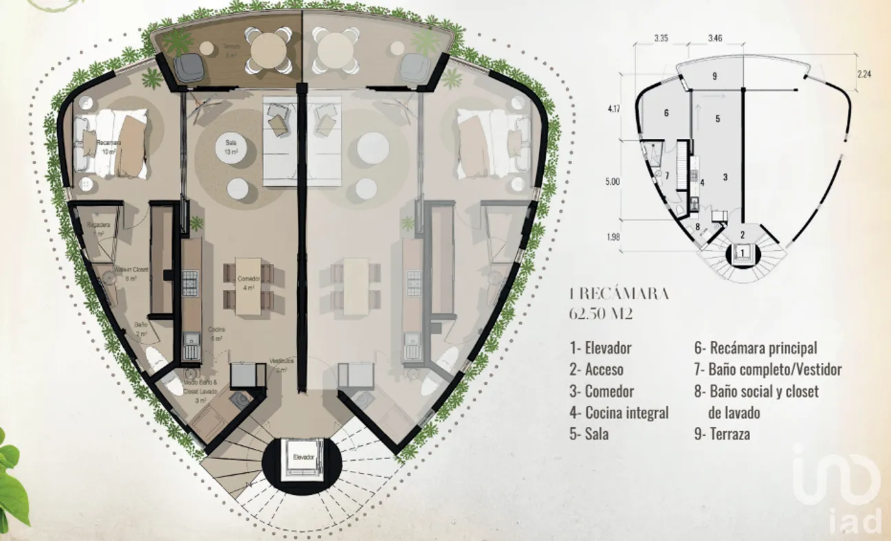 Departamento en Venta en Residencial Campestre, Benito Juárez, Quintana Roo | NEX-258485 | iad México | Foto 2 de 8