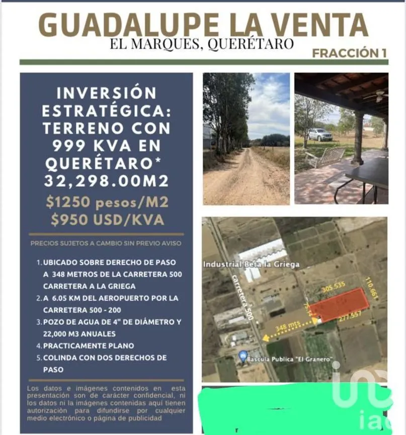 Terreno en Venta en Guadalupe la Venta, El Marqués, Querétaro | NEX-251834 | iad México | Foto 1 de 3