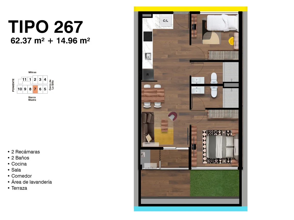 Departamento en Venta en Centro, Monterrey, Nuevo León | NEX-257411 | iad México | Foto 2 de 11