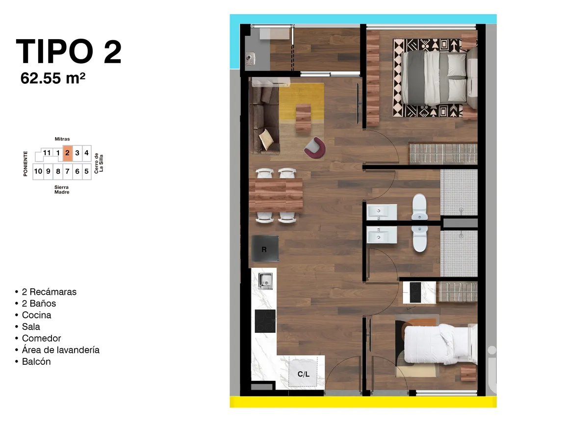 Departamento en Venta en Centro, Monterrey, Nuevo León | NEX-257412 | iad México | Foto 2 de 11