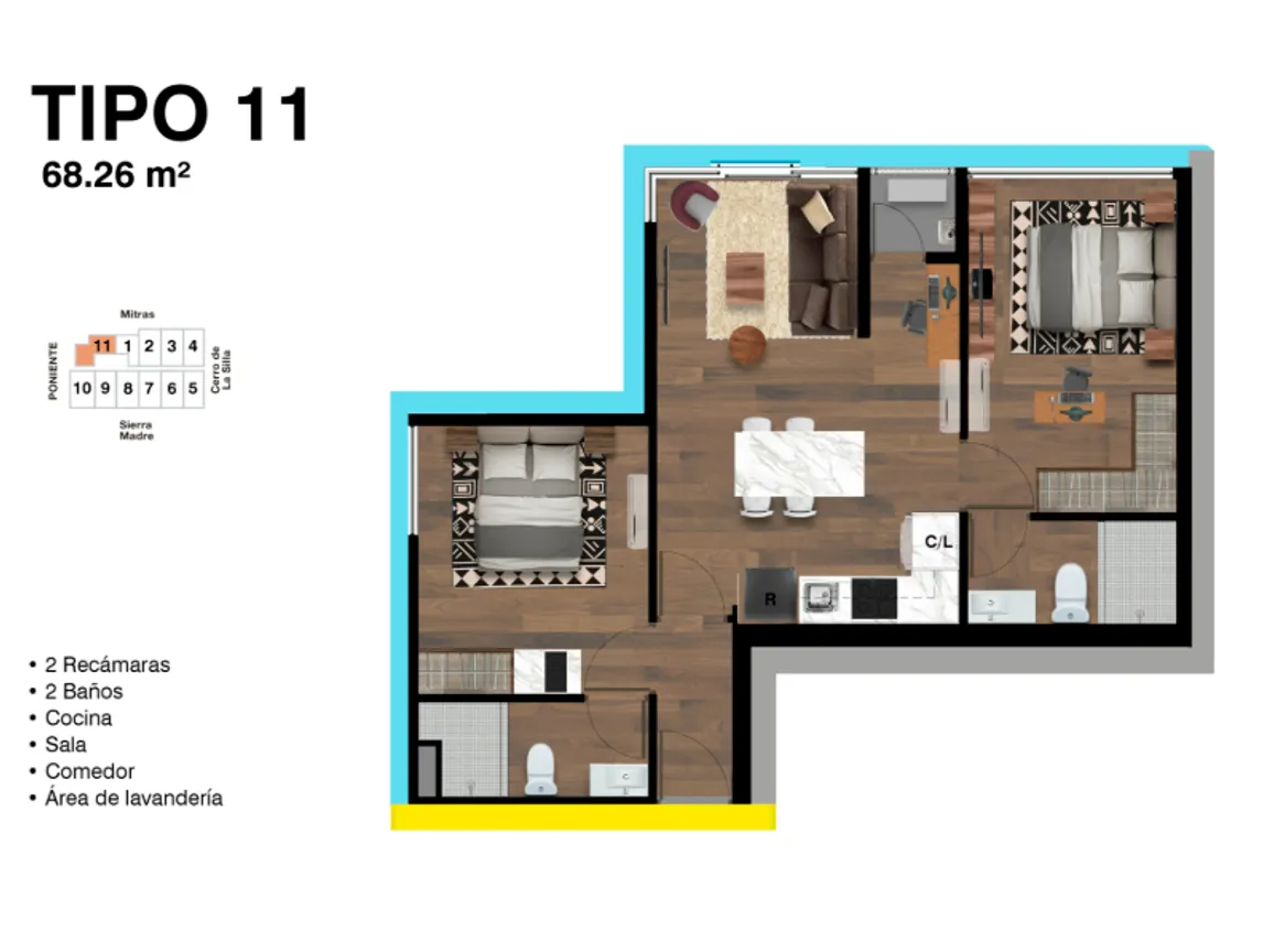 Departamento en Venta en Centro, Monterrey, Nuevo León | NEX-257413 | iad México | Foto 2 de 11