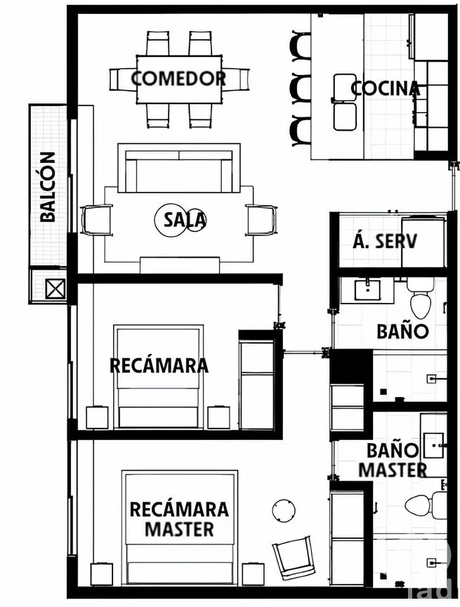 Departamento en Venta en Condesa, Cuauhtémoc, Ciudad de México | NEX-300144 | iad México | Foto 13 de 13