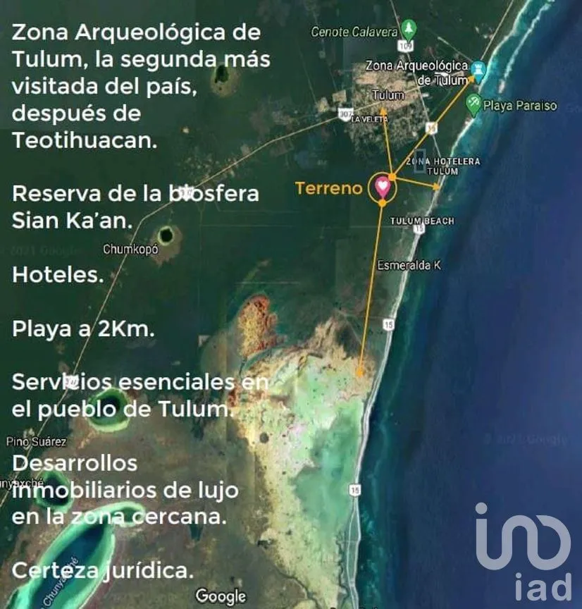 Terreno en Venta en La Veleta, Tulum, Quintana Roo | NEX-236433 | iad México | Foto 3 de 7