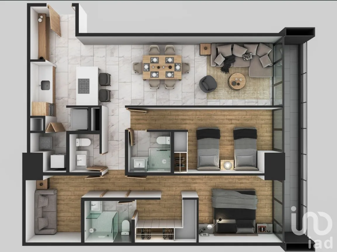 Departamento en Venta en Santa Fe Cuajimalpa, Cuajimalpa de Morelos, Ciudad de México | NEX-299493 | iad México | Foto 2 de 12