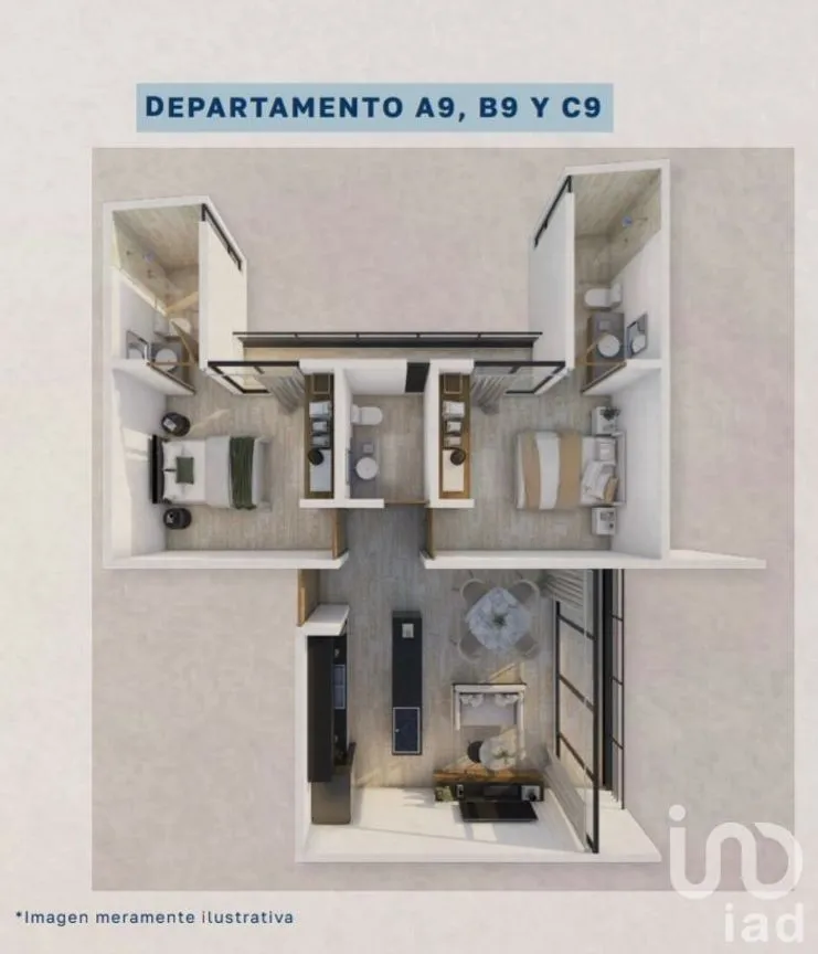 Departamento en Venta en Temozón Norte, Mérida, Yucatán | NEX-188233 | iad México | Foto 5 de 13