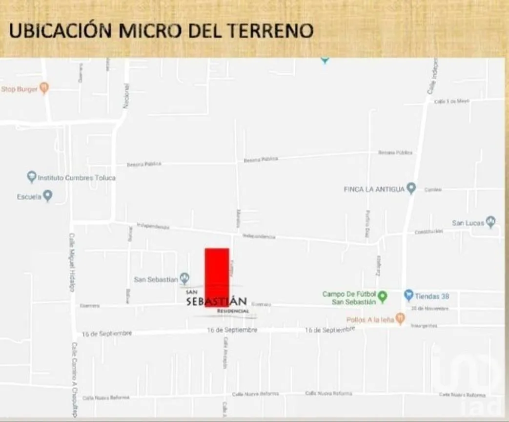 Terreno en Venta en San Sebastián, Metepec, Estado De México | NEX-230074 | iad México | Foto 3 de 7