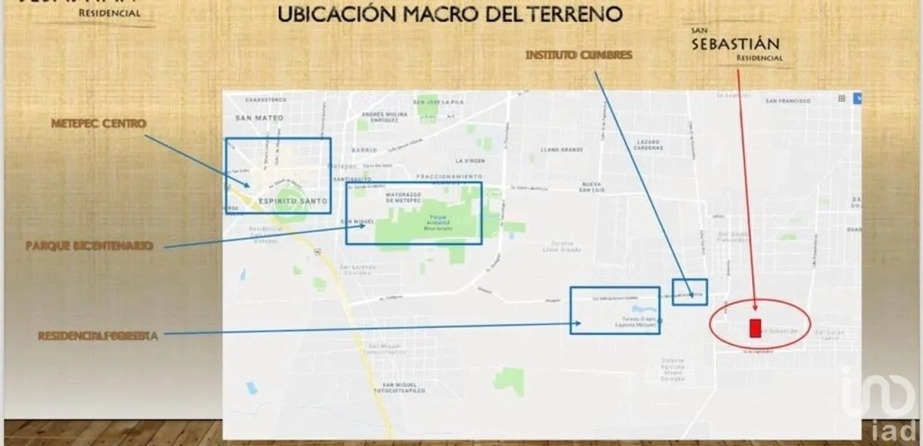 Terreno en Venta en San Sebastián, Metepec, Estado De México | NEX-230074 | iad México | Foto 4 de 7