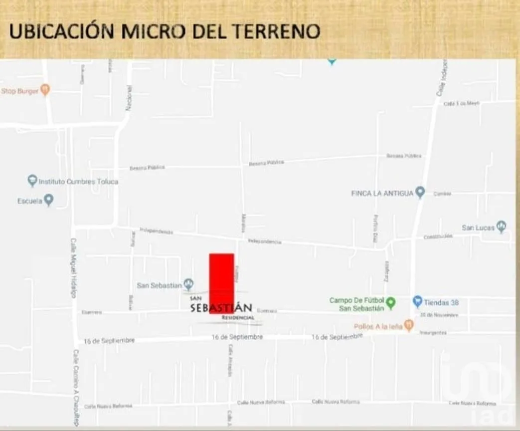 Terreno en Venta en San Sebastián, Metepec, Estado de México | NEX-277390 | iad México | Foto 3 de 7