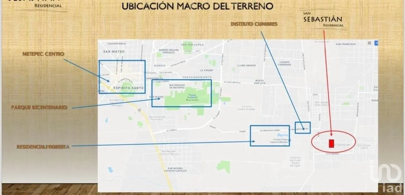 Terreno en Venta en San Sebastián, Metepec, Estado de México | NEX-277390 | iad México | Foto 4 de 7