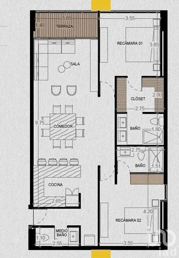 Departamento en Venta en Santa Gertrudis Copo, Mérida, Yucatán | NEX-232644 | iad México | Foto 8 de 19