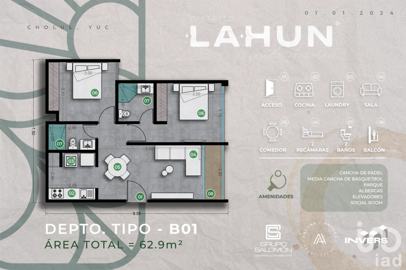 Departamento en Venta en San Pedro Cholul, Mérida, Yucatán | NEX-232795 | iad México | Foto 12 de 20