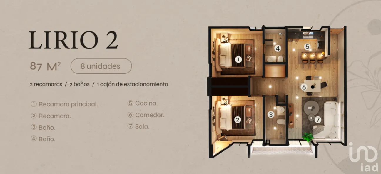 Departamento en Venta en Montes de Ame, Mérida, Yucatán | NEX-268603 | iad México | Foto 2 de 7