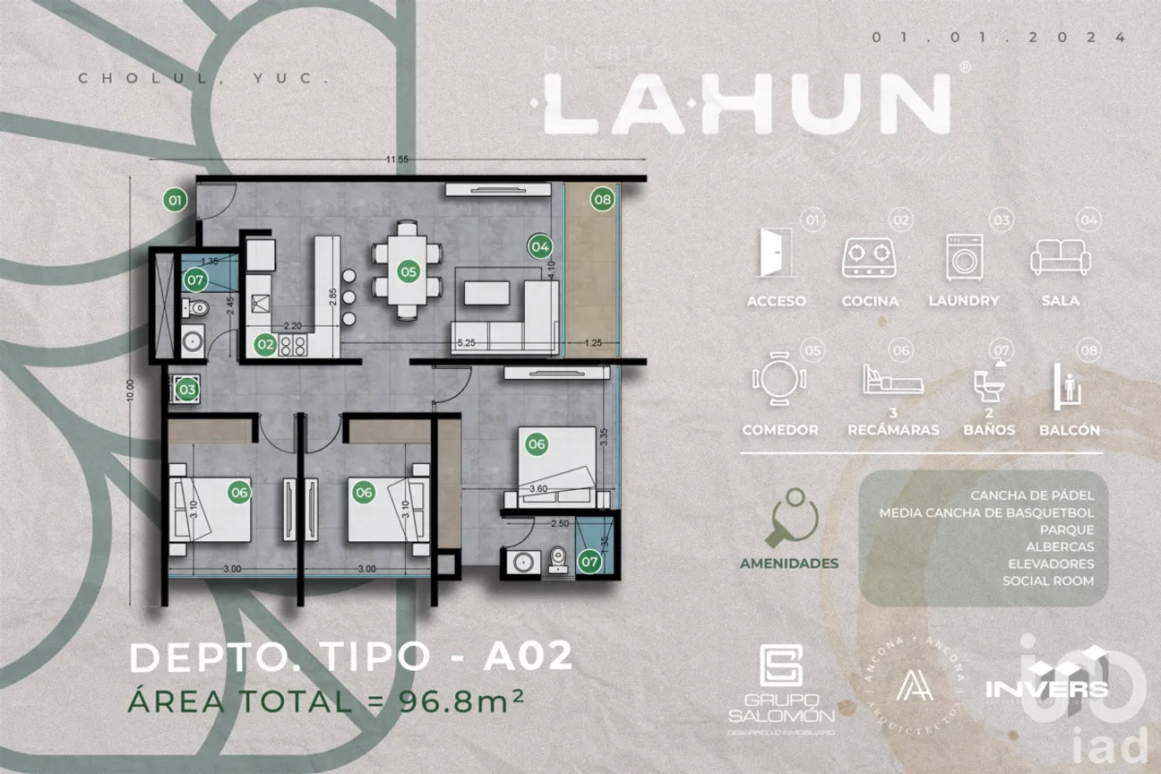 Departamento en Venta en San Pedro Cholul, Mérida, Yucatán | NEX-277902 | iad México | Foto 10 de 19