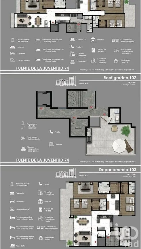 Departamento en Venta en Lomas de Tecamachalco, Naucalpan de Juárez, Estado de México | NEX-292373 | iad México | Foto 3 de 14