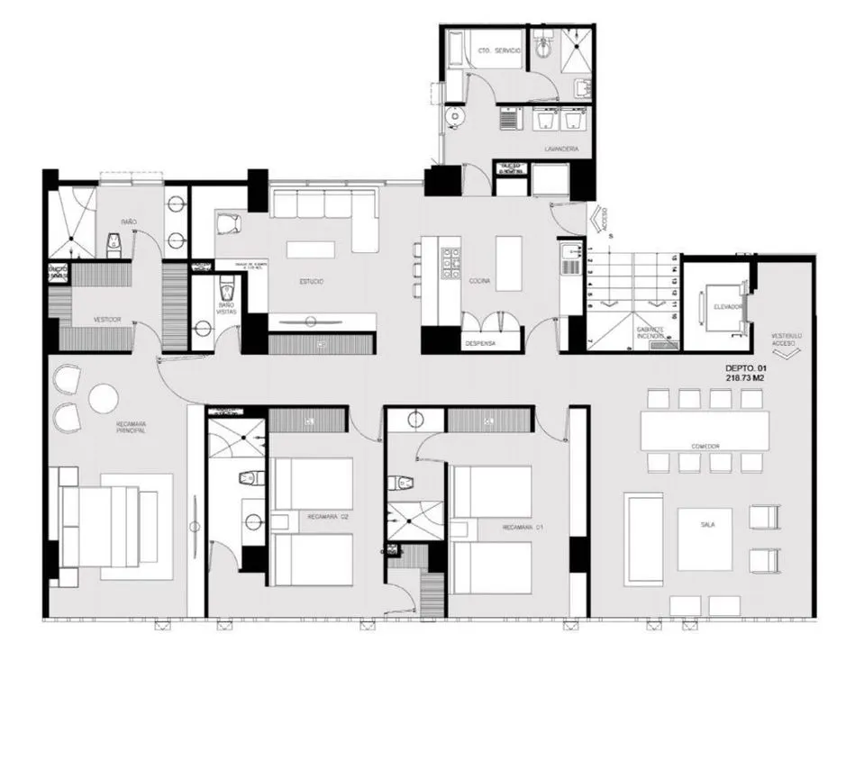 Departamento en Venta en Polanco I Sección, Miguel Hidalgo, Ciudad de México | NEX-293912 | iad México | Foto 11 de 11