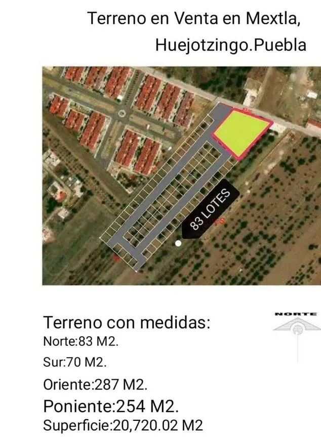 Terreno en Venta en La Joya de Santiago Mextla, Huejotzingo, Puebla | NEX-278222 | iad México | Foto 1 de 5