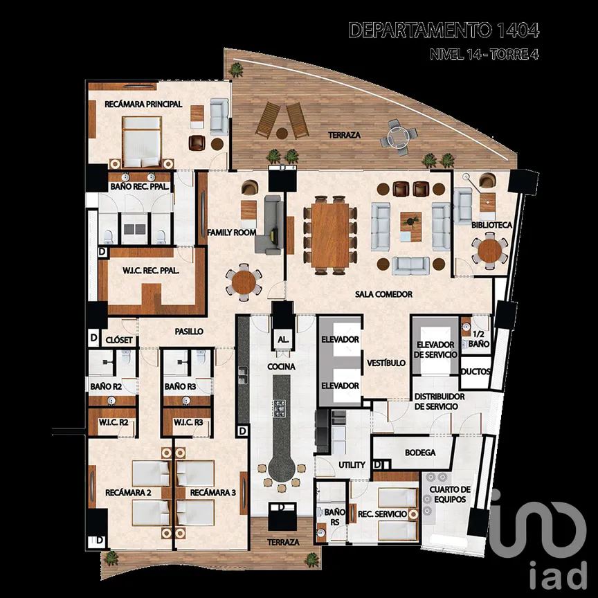 Departamento en Venta en Bosque Real, Huixquilucan, Estado De México | NEX-231753 | iad México | Foto 3 de 48