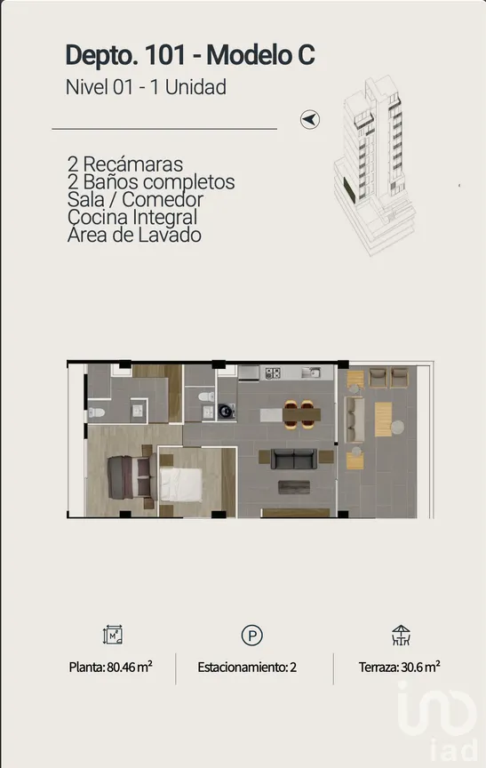Departamento en Venta en Providencia 1a Secc, Guadalajara, Jalisco | NEX-276596 | iad México | Foto 11 de 20