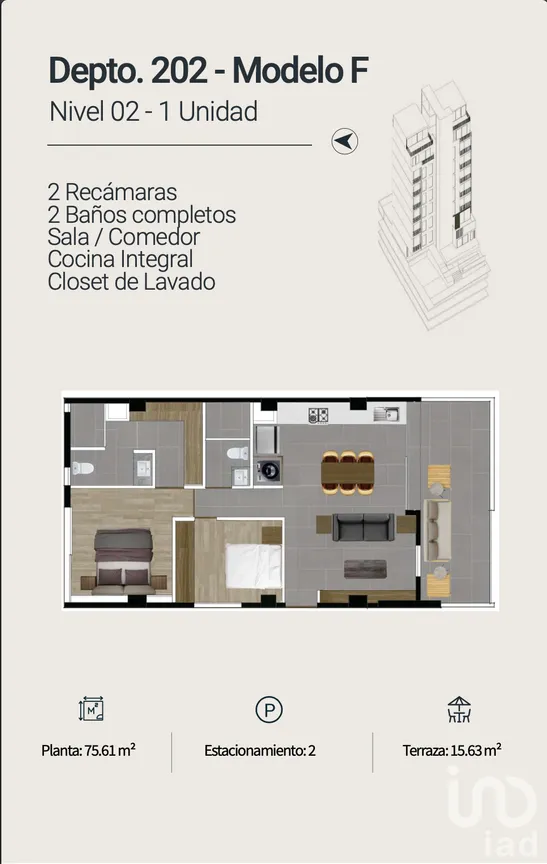 Departamento en Venta en Providencia 1a Secc, Guadalajara, Jalisco | NEX-276596 | iad México | Foto 14 de 20