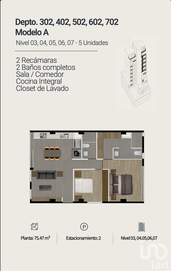 Departamento en Venta en Providencia 1a Secc, Guadalajara, Jalisco | NEX-276596 | iad México | Foto 16 de 20