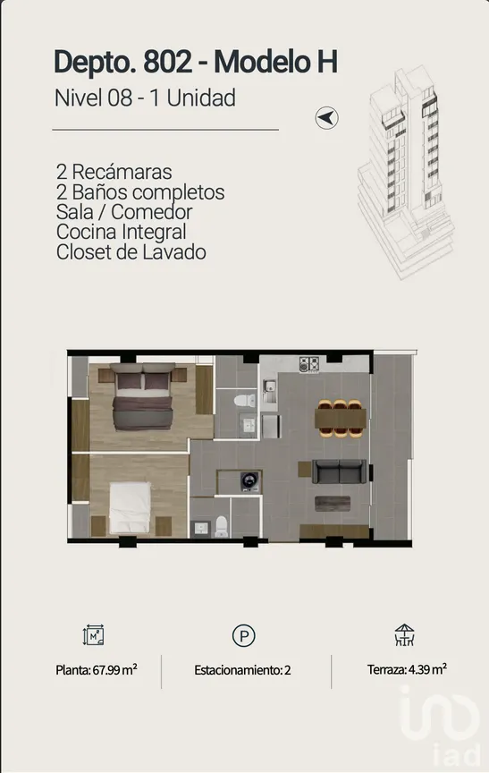 Departamento en Venta en Providencia 1a Secc, Guadalajara, Jalisco | NEX-276596 | iad México | Foto 18 de 20