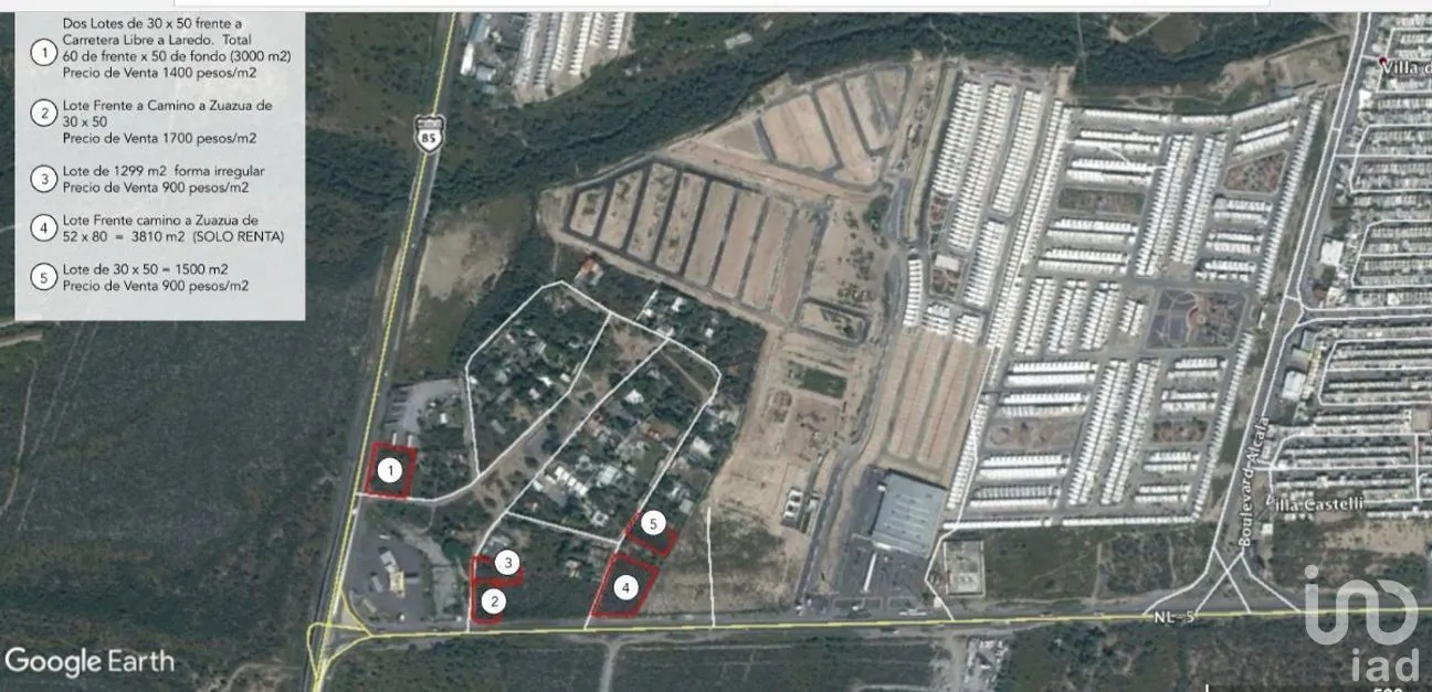 Terreno en Renta en Portal de Zuazua, General Zuazua, Nuevo León | NEX-274611 | iad México | Foto 1 de 2