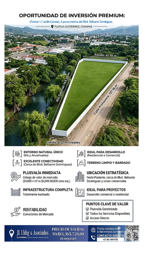 Terreno en Venta en Fovissste 2 los Laureles, Tuxtla Gutiérrez, Chiapas | NEX-293056 | iad México | Foto 1 de 7