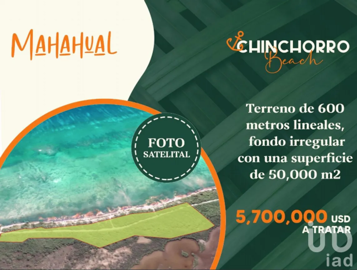 Terreno en Venta en Mahahual, Othón P. Blanco, Quintana Roo | NEX-230353 | iad México | Foto 3 de 6
