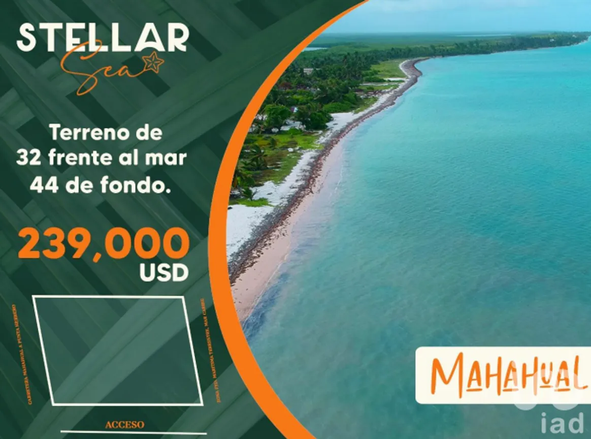 Terreno en Venta en Mahahual, Othón P. Blanco, Quintana Roo | NEX-230353 | iad México | Foto 5 de 6