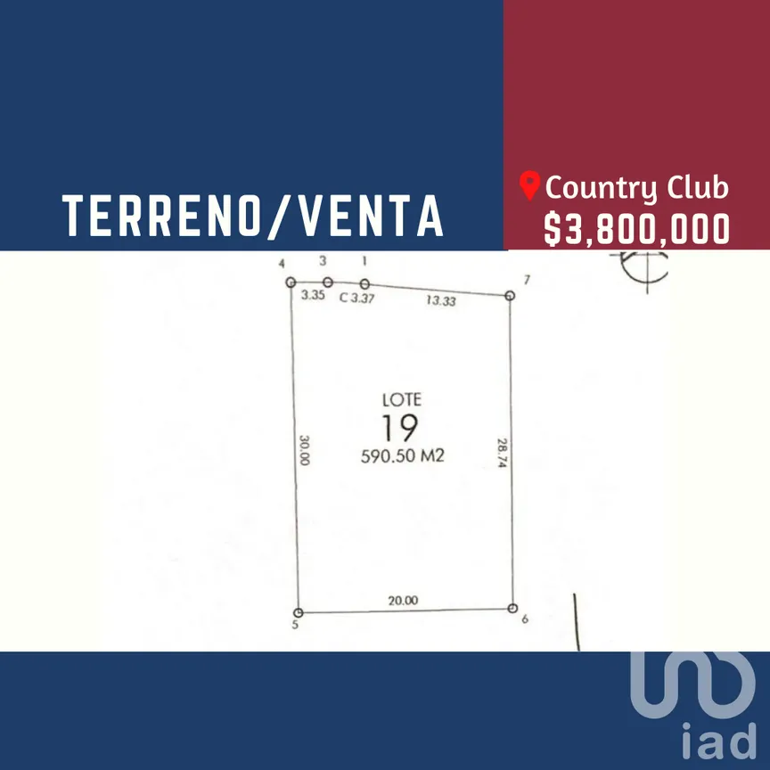 Terreno en Venta en Yucatán Country Club, Mérida, Yucatán | NEX-230358 | iad México | Foto 1 de 8