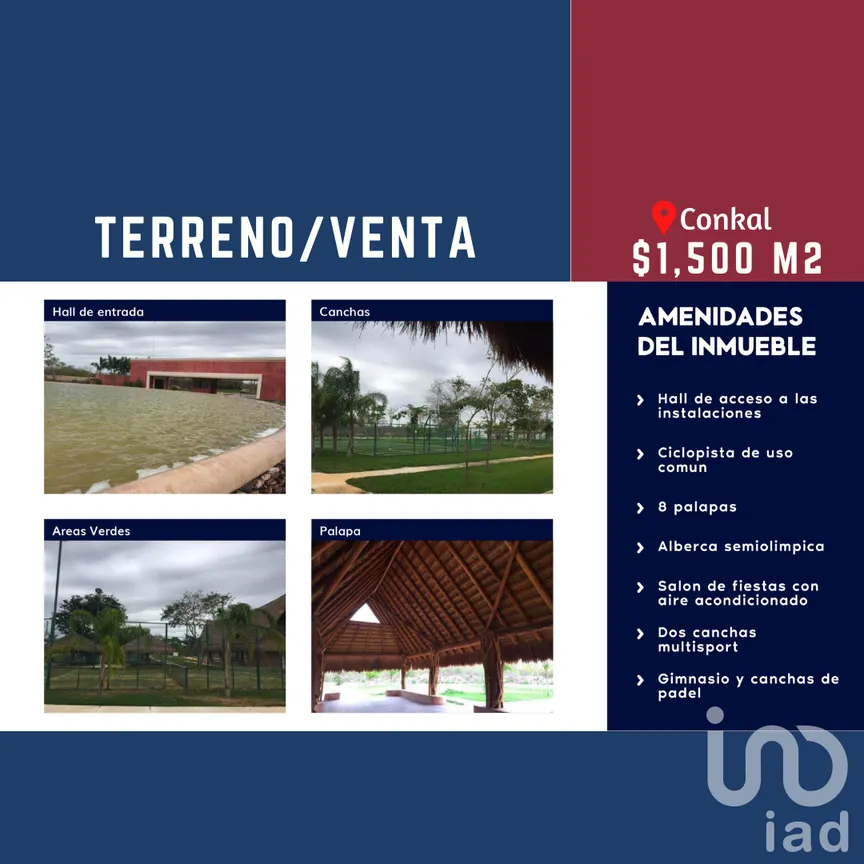 Terreno en Venta en Conkal, Conkal, Yucatán | NEX-230657 | iad México | Foto 1 de 3