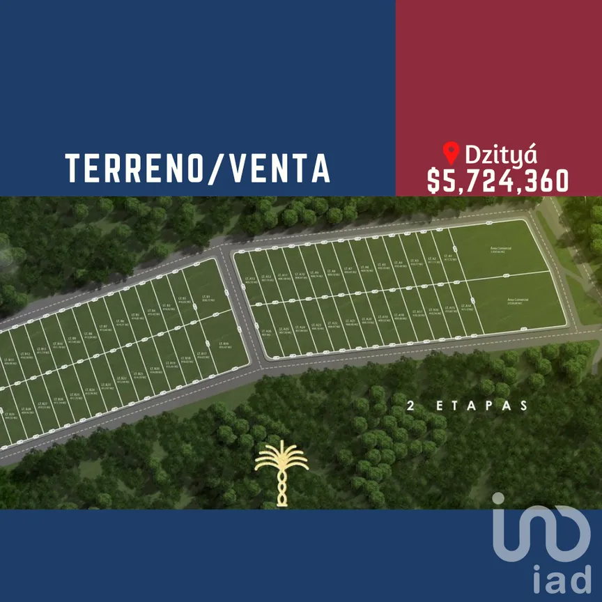 Terreno en Venta en Dzityá, Mérida, Yucatán | NEX-230668 | iad México | Foto 1 de 17