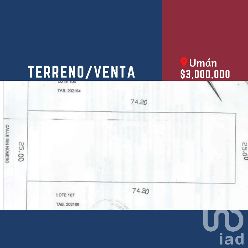 Terreno en Venta en San Lorenzo, Umán, Yucatán | NEX-276676 | iad México | Foto 1 de 7