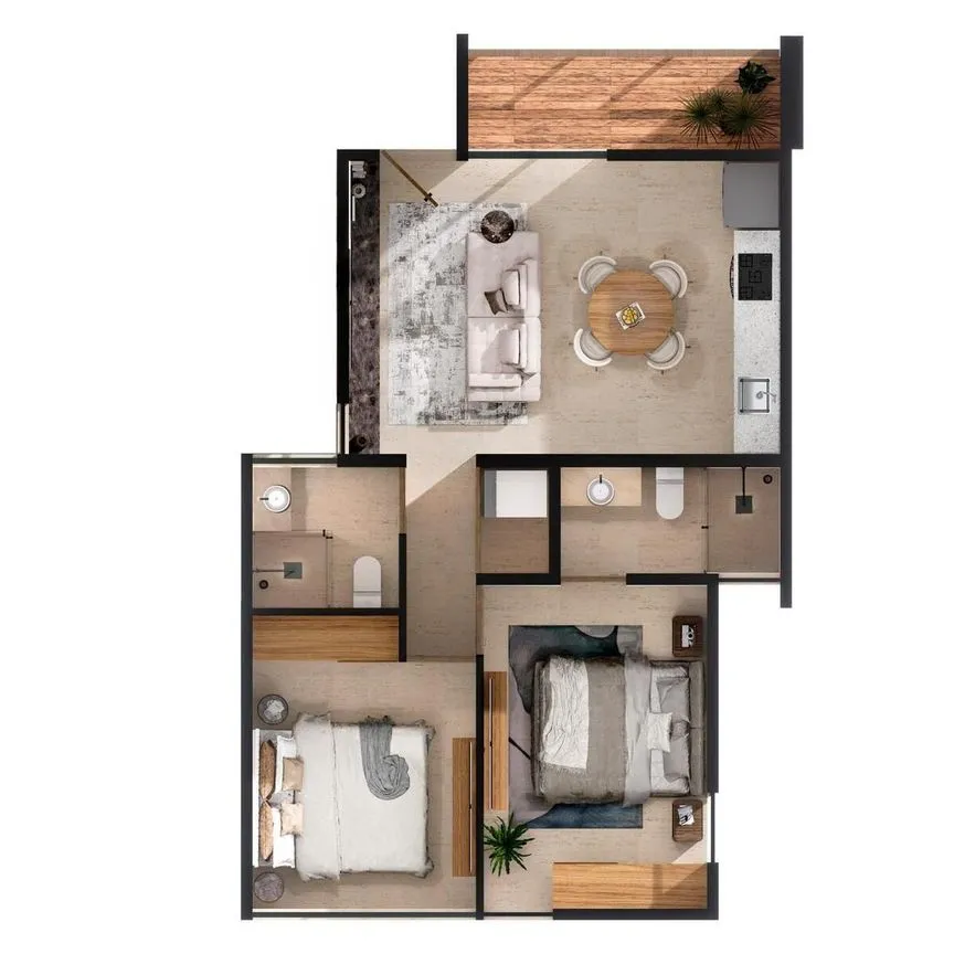 Departamento en Venta en Dzityá, Mérida, Yucatán | NEX-273324 | iad México | Foto 7 de 7