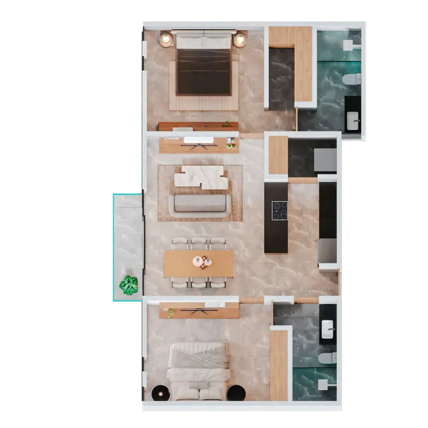 Departamento en Venta en Temozon Norte, Mérida, Yucatán | NEX-227412 | iad México | Foto 6 de 10