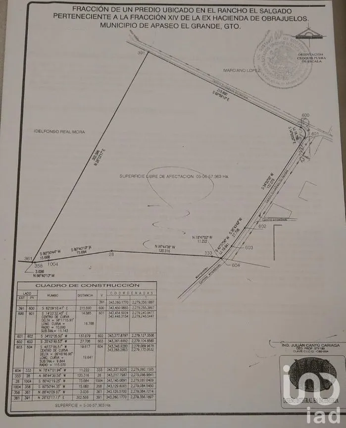 Terreno en Venta en Obrajuelo, Apaseo el Grande, Guanajuato | NEX-231168 | iad México | Foto 6 de 6