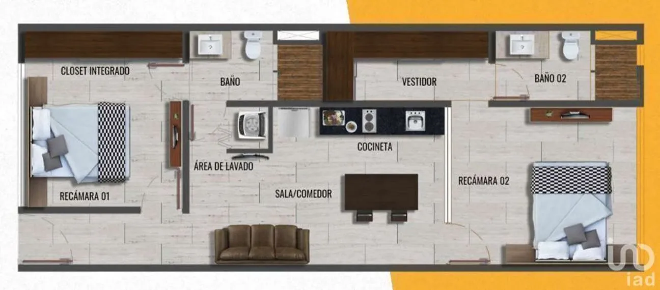 Departamento en Venta en Benito Juárez Nte, Mérida, Yucatán | NEX-228624 | iad México | Foto 8 de 9