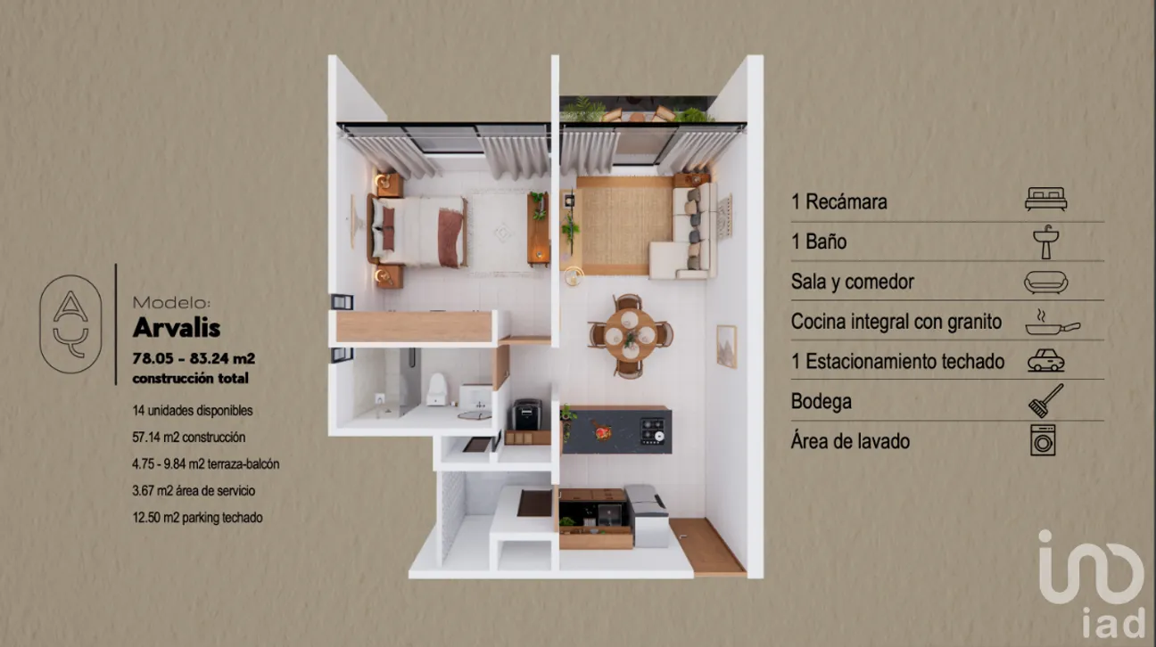 Departamento en Venta en Temozon Norte, Mérida, Yucatán | NEX-230630 | iad México | Foto 2 de 6