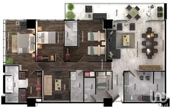 NEX-288201 - Departamento en Venta, con 3 recamaras, con 3 baños, con 184 m2 de construcción en Lomas Country Club, CP 52779, Estado de México.