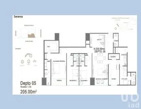 NEX-92652 - Departamento en Venta, con 3 recamaras, con 3 baños, con 205 m2 de construcción.