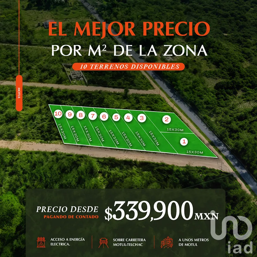Terreno en Venta en Uci, Motul, Yucatán | NEX-290329 | iad México | Foto 1 de 4