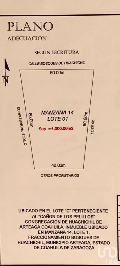 Terreno en Venta en Huachichil (El Huache), Arteaga, Coahuila | NEX-267611 | iad México | Foto 4 de 4